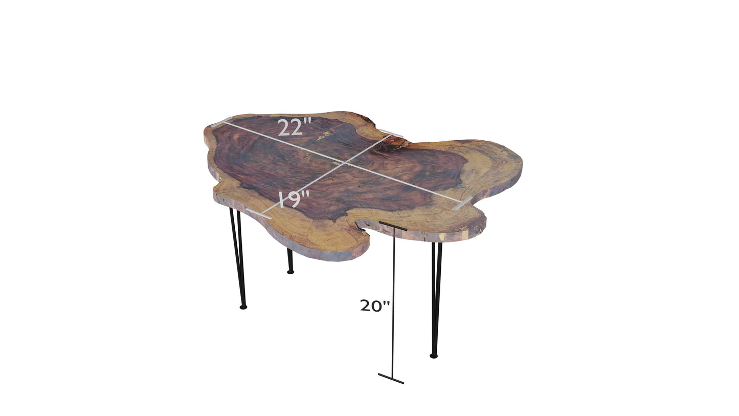 Natural Edge Wooden Coffee Table Elegance