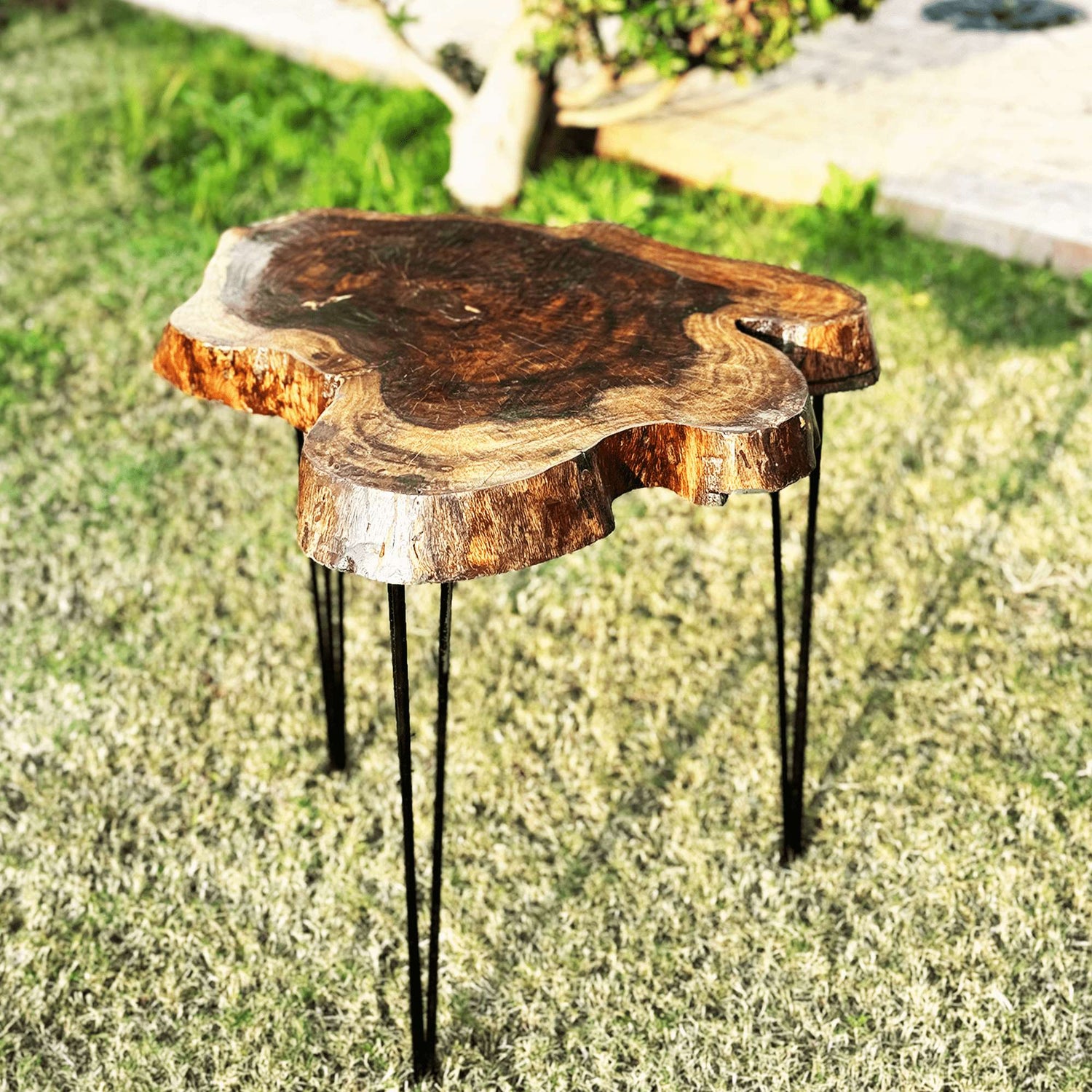 live edge wooden coffee table
